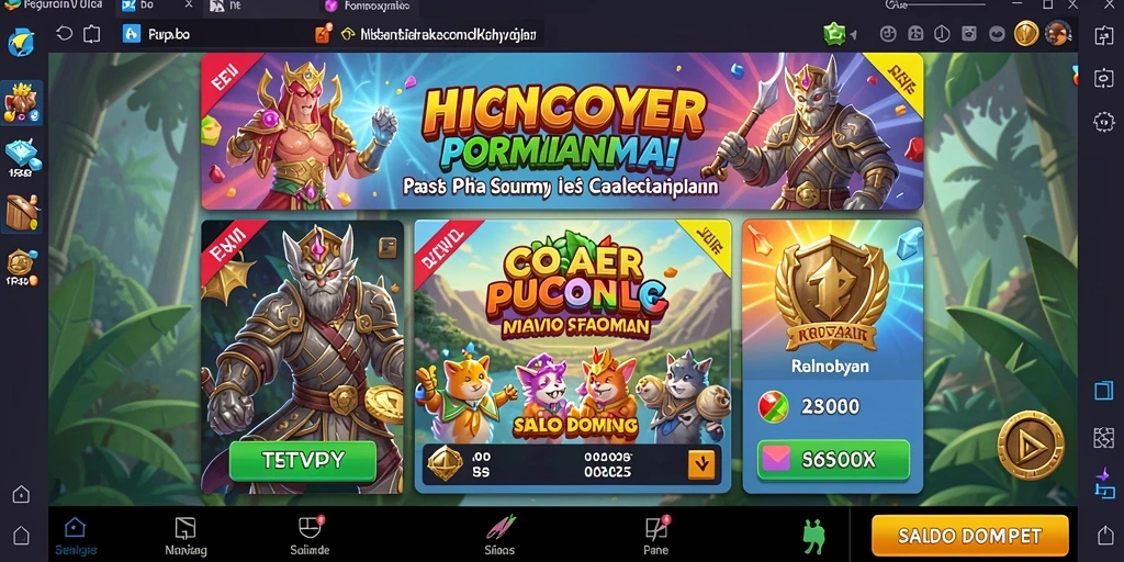 Screenshot menunjukkan antarmuka permainan yang menarik.