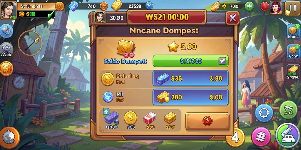Tampilan awal game yang menarik dan interaktif.